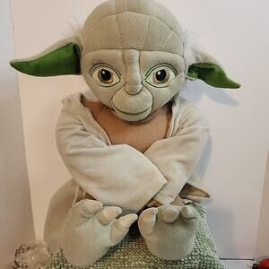 Star Wars Yoda Plush 17” Jay Franco Lucasfilm Early 2000s Stuffed Jedi Toy Robed